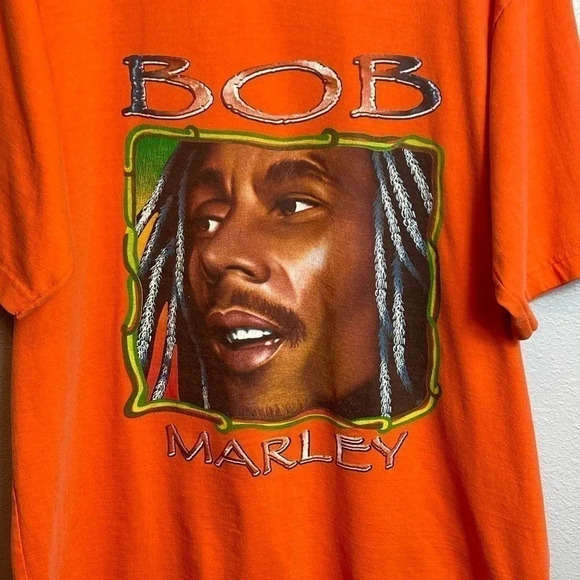 VINTAGE 90’s/Y2K Bob Marley Double Sided Portrait T-shirt. - Picture 2 of 11